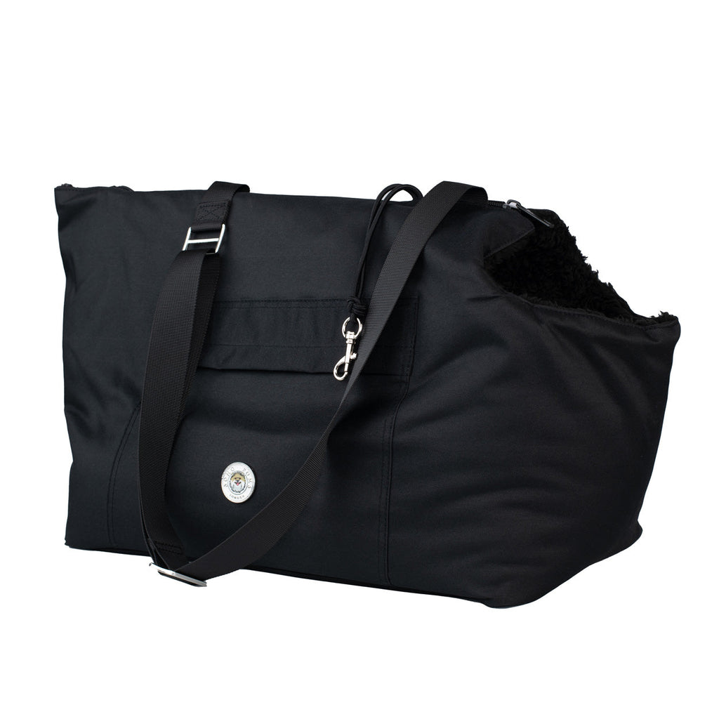 Black Waterproof Pet Carrier Bag for Dogs and Cats