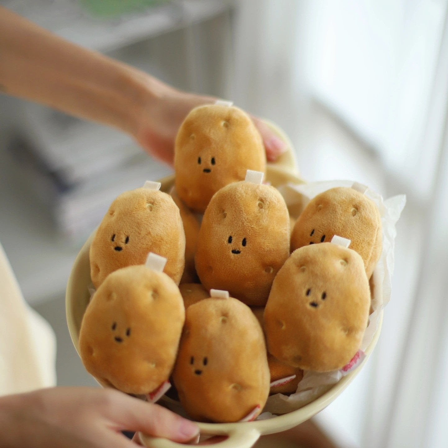 Daily White Potato Plush Charm