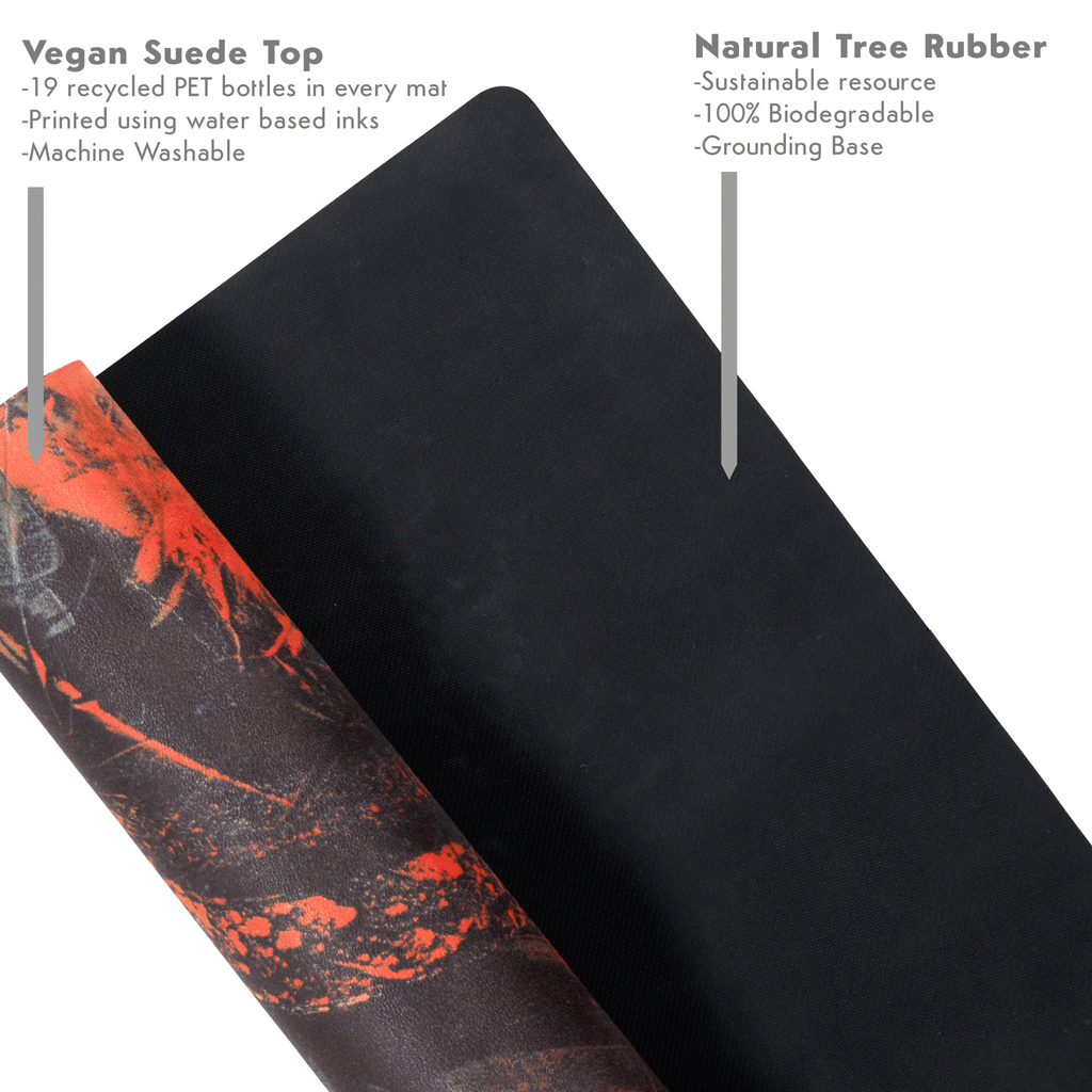 Red Artist Yoga Mat Natural Rubber