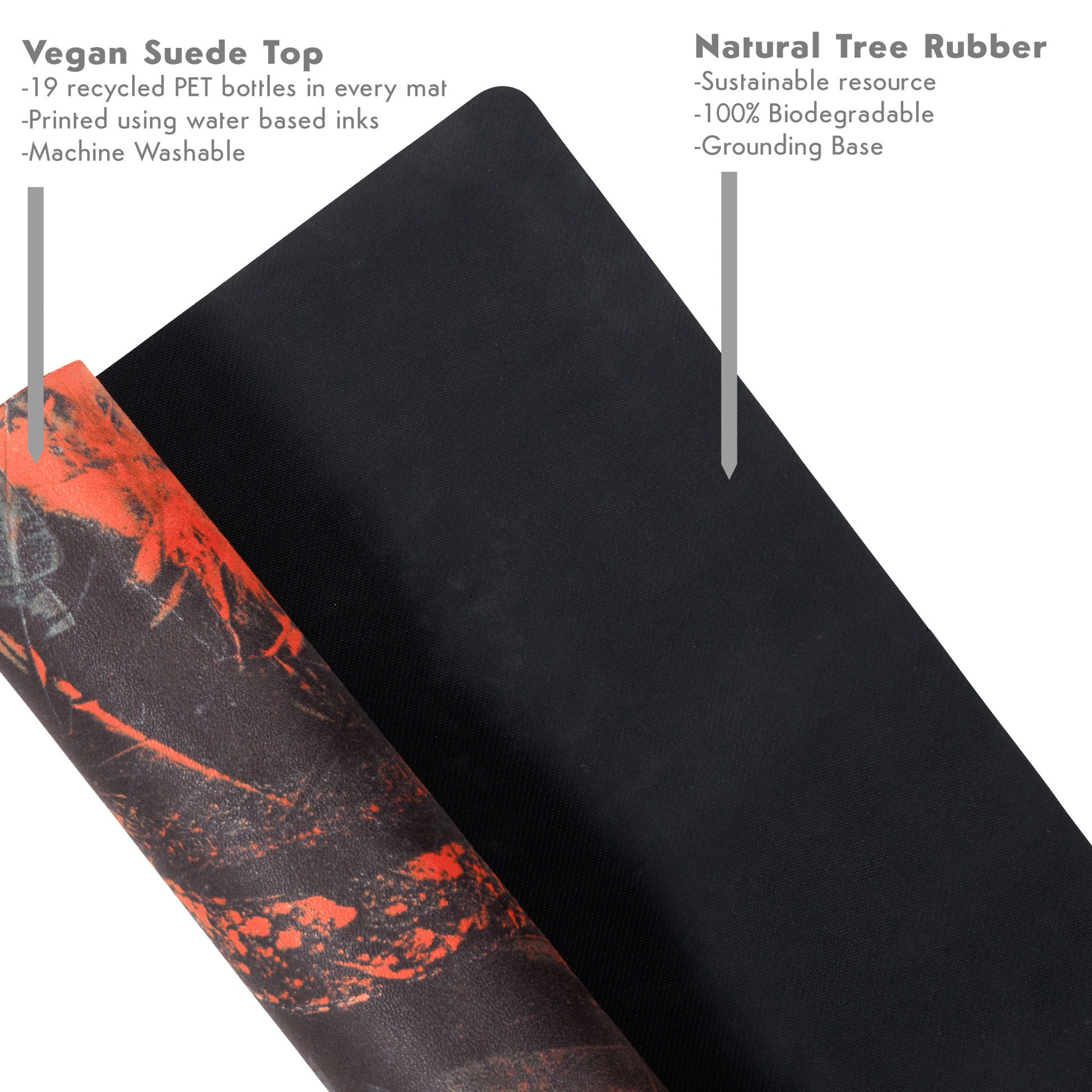 Red Artist Yoga Mat Natural Rubber