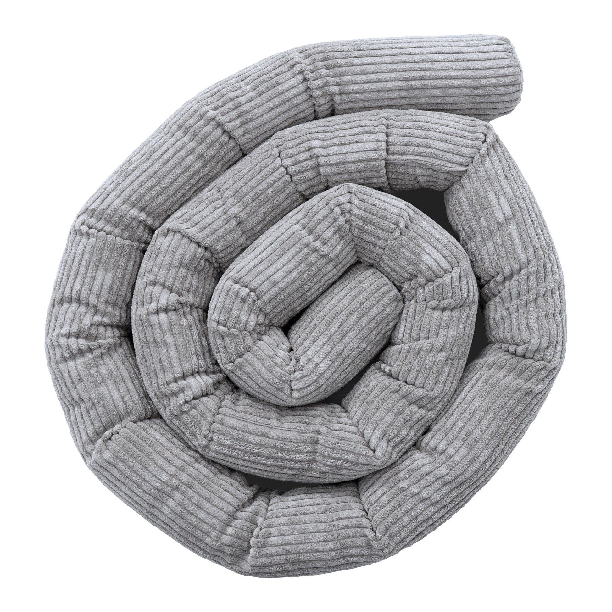 Protective Roll Bumper for Baby Crib – Grey