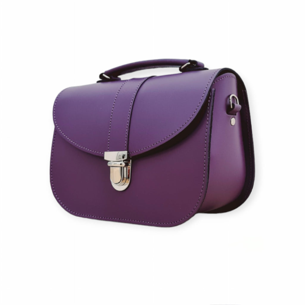 Handmade Purple Leather Handbag