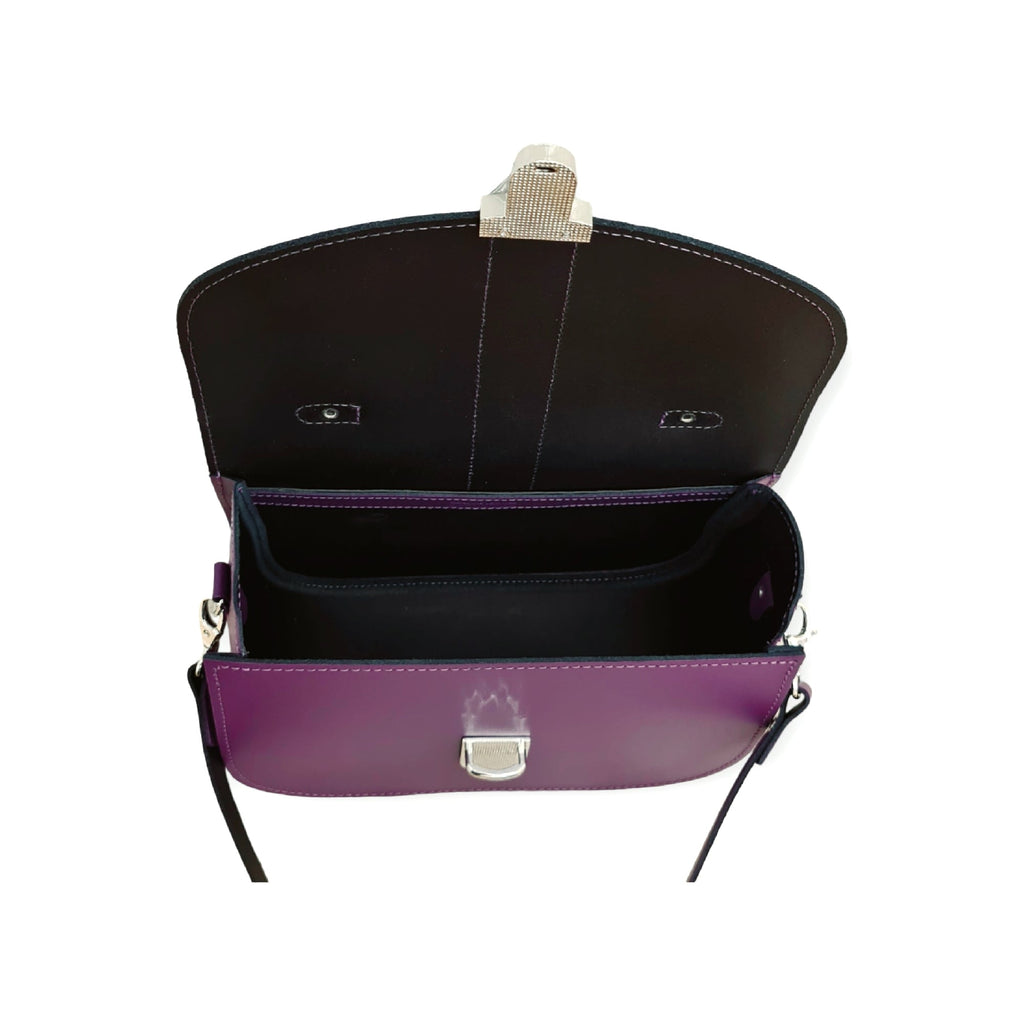 Handmade Purple Leather Handbag