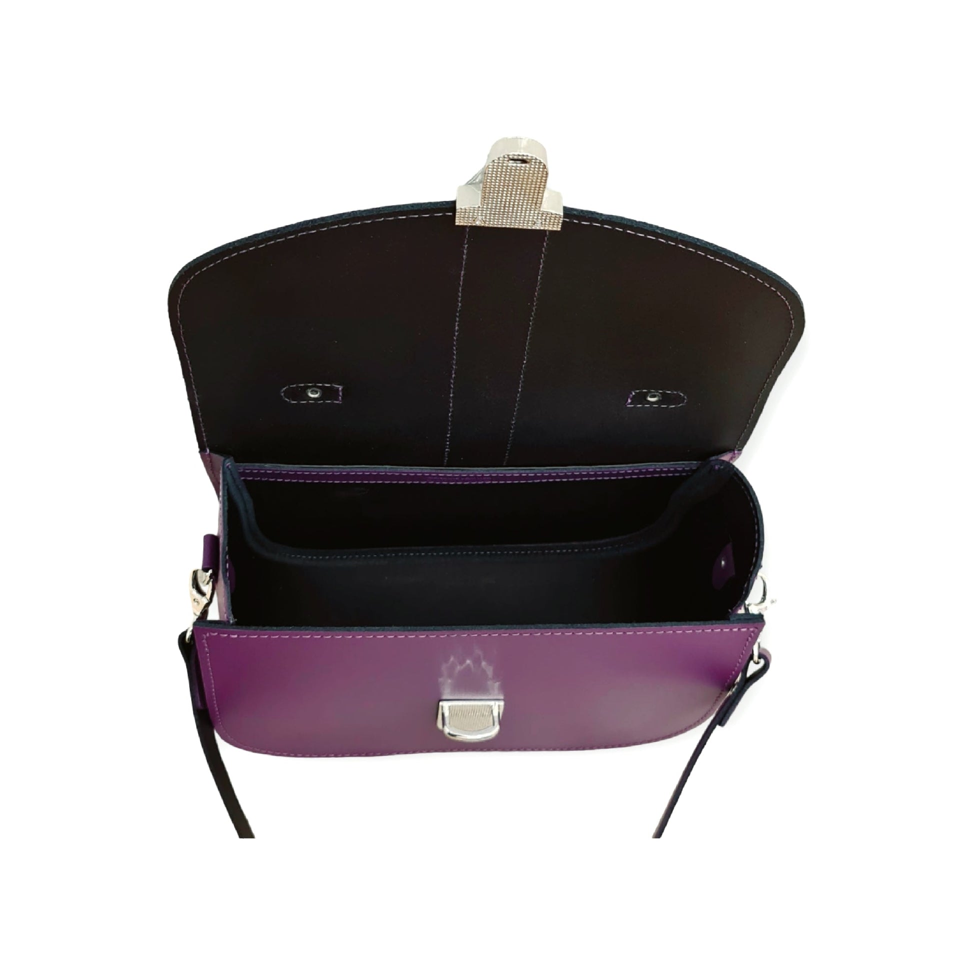 Handmade Purple Leather Handbag