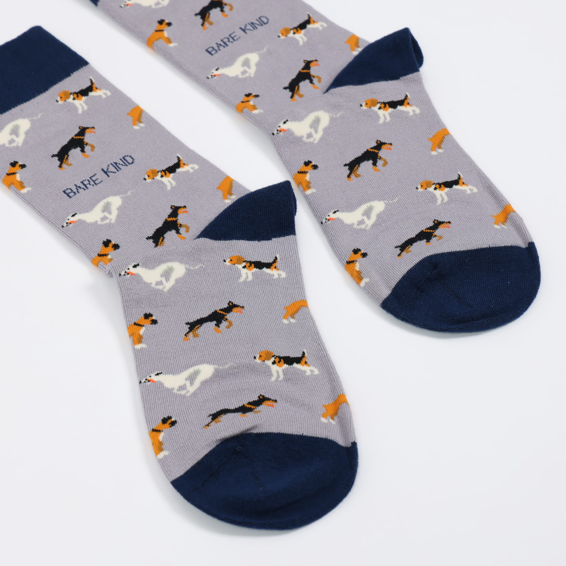 The Paw some Duo Bamboo Sock Set in Grey and Purple