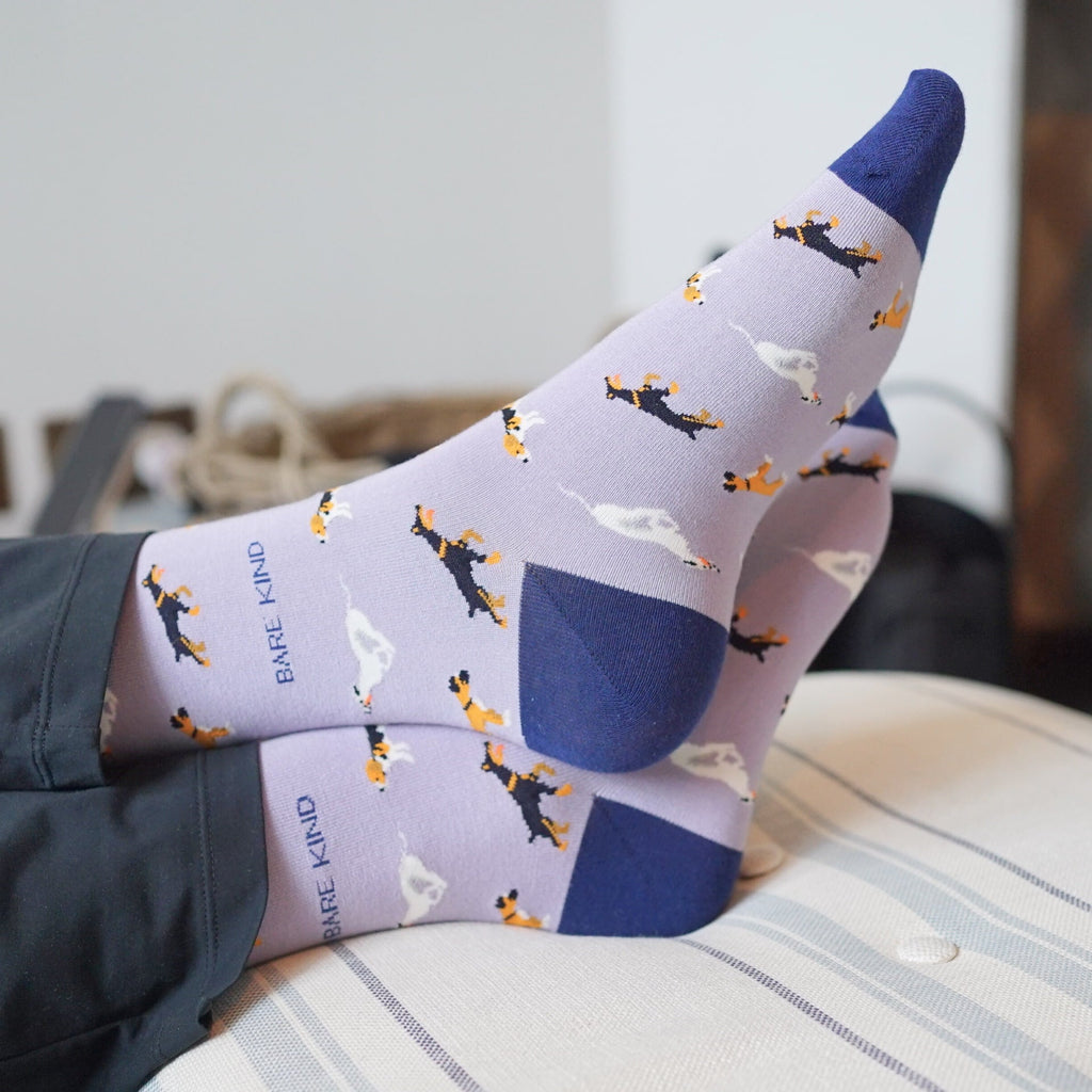Purple Bamboo Dog Socks