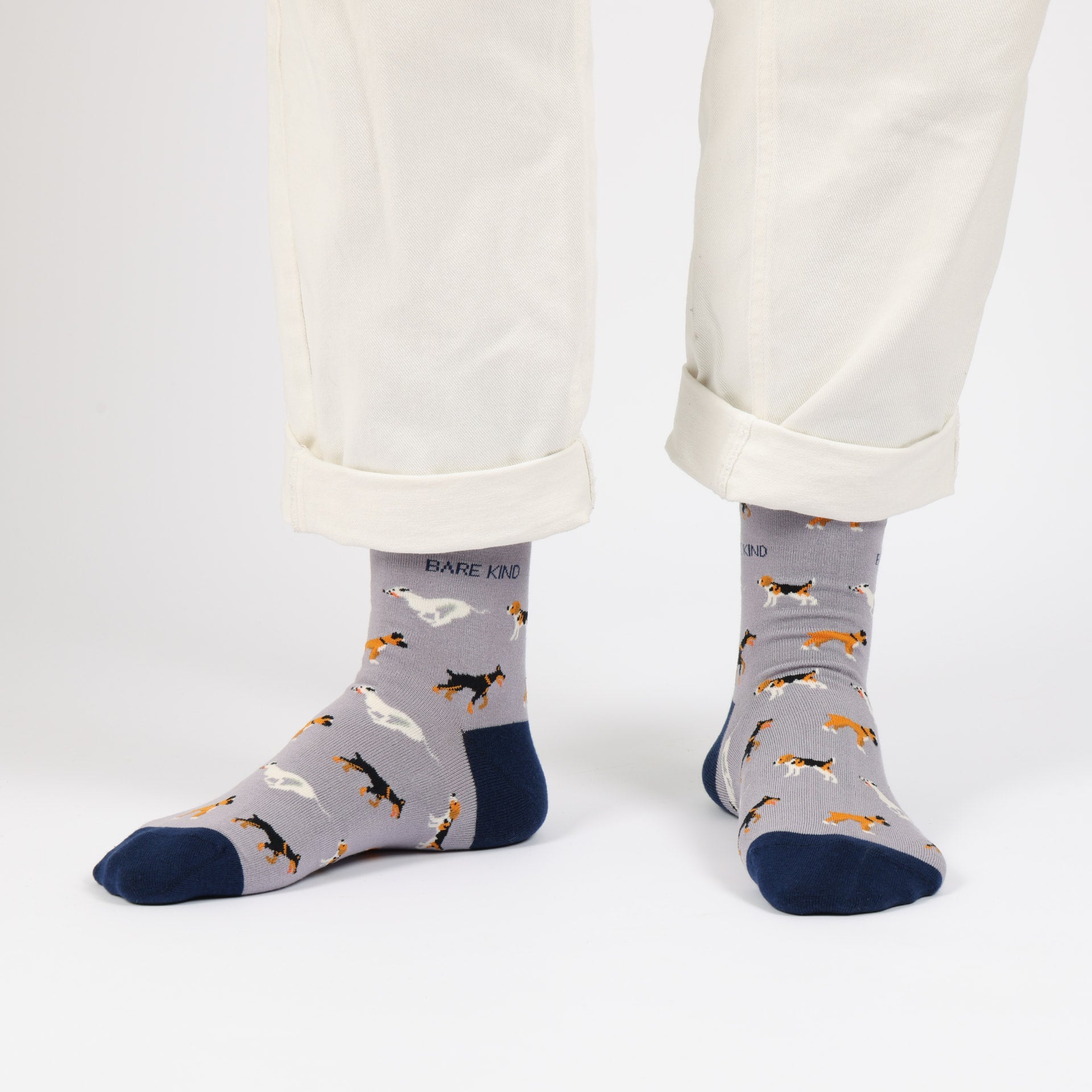 The Paw some Duo Bamboo Sock Set in Grey and Purple