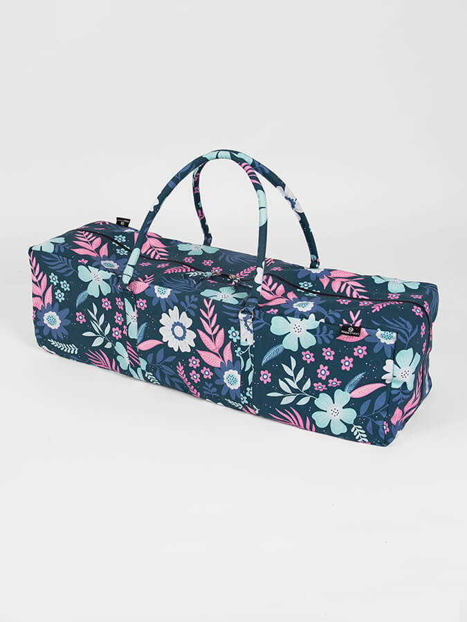Organic Cotton Yoga Equipment Bag in Floral Design