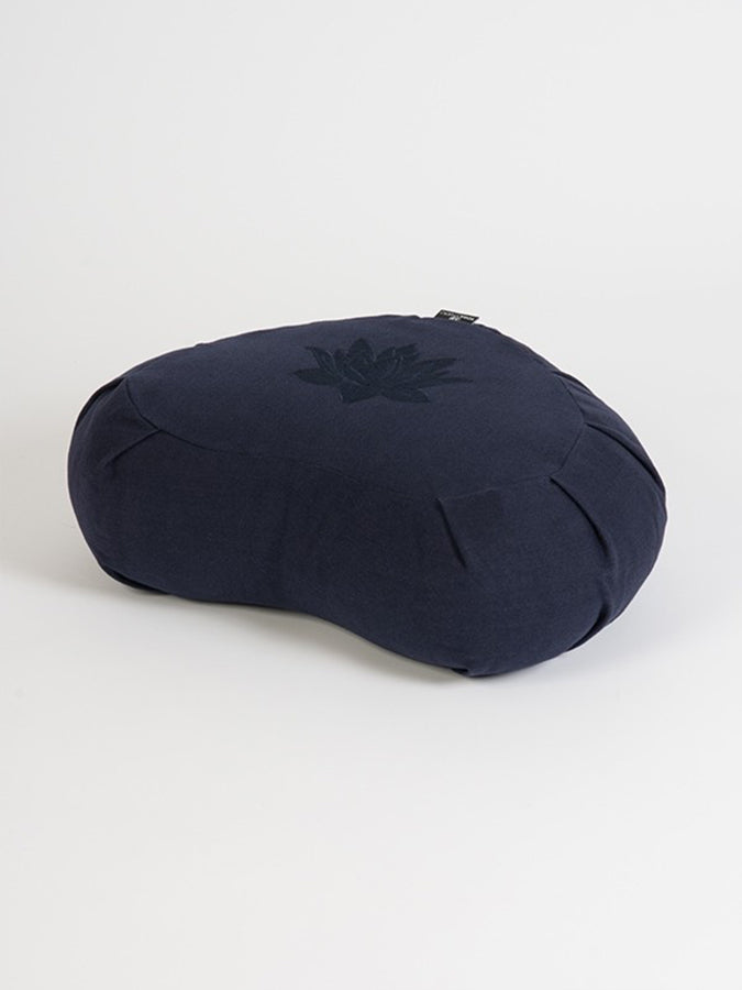 Organic Cotton Crescent Lotus Zafu Buckwheat Meditation Cushion