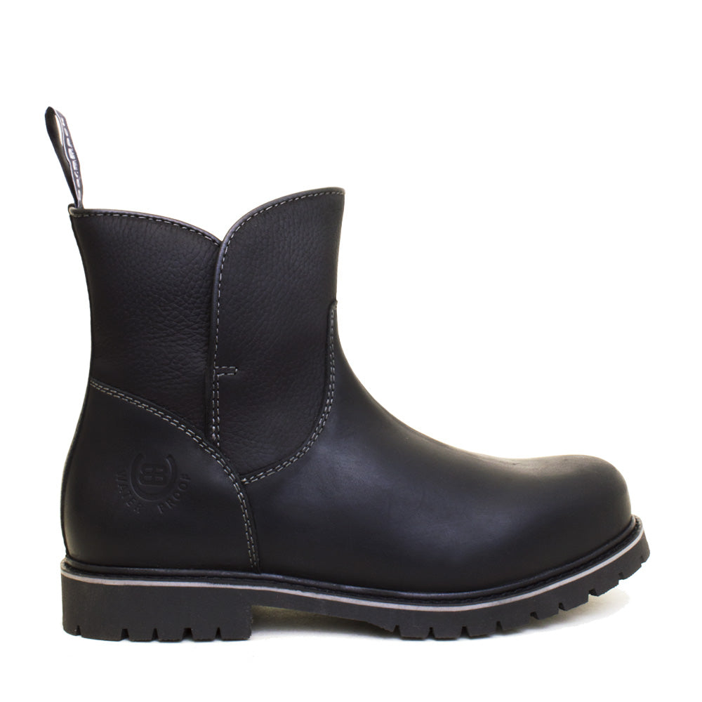 Waterproof Zip Up Ankle Boots in Black