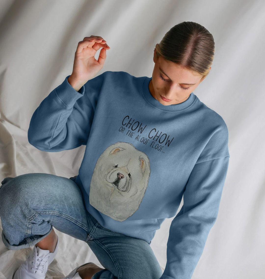 Cream Chow Chow Women's Oversized Sweatshirt