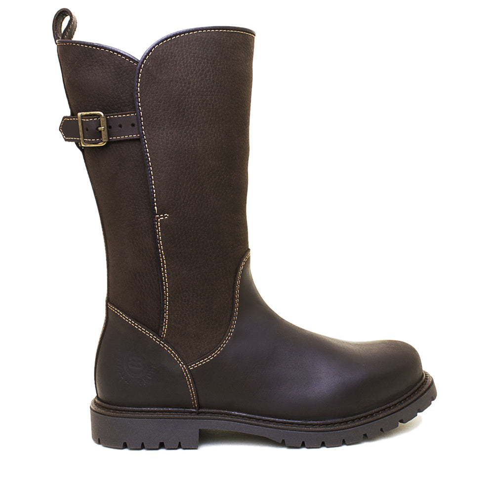Waterproof Fur Lined Zip Up Boots in Brown