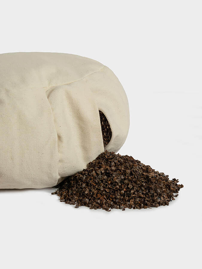 Organic Buckwheat Round Linen Meditation Zafu Cushion