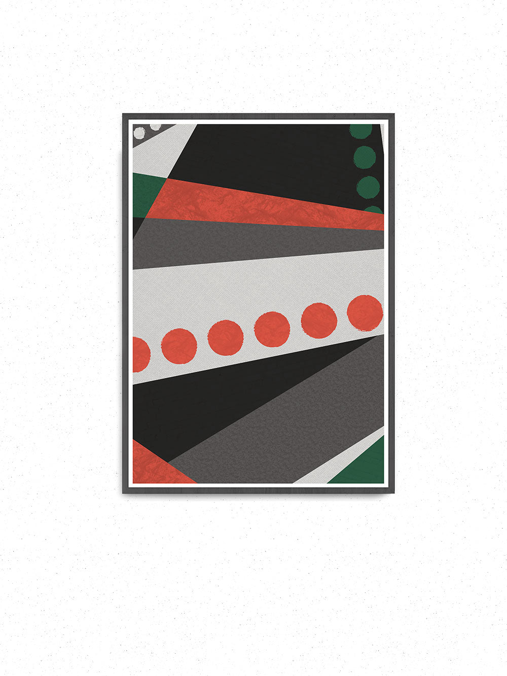 Red and Green Geometric Modern Wall Print
