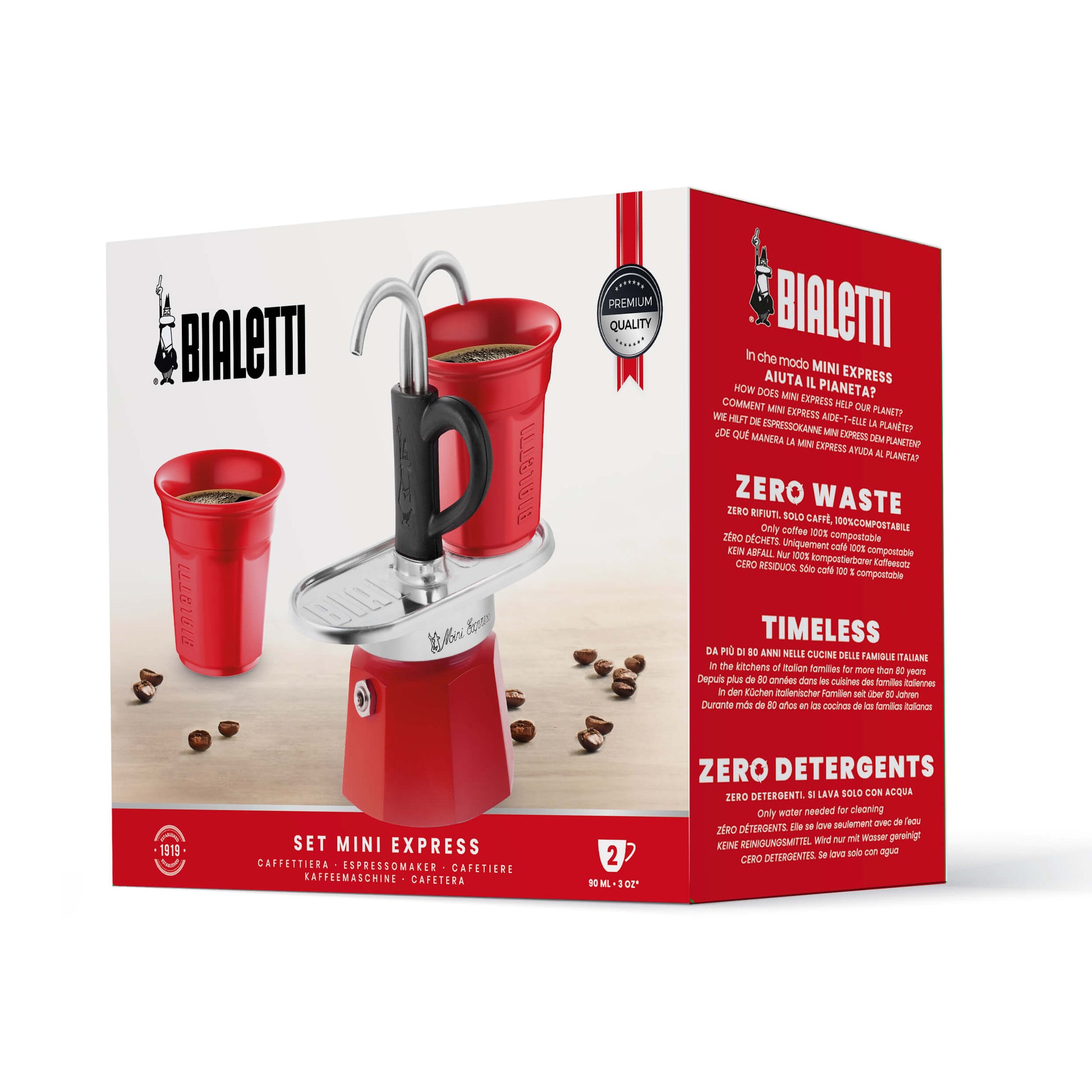 Mini Express Double Serve Stovetop Coffee Maker 2 Cups
