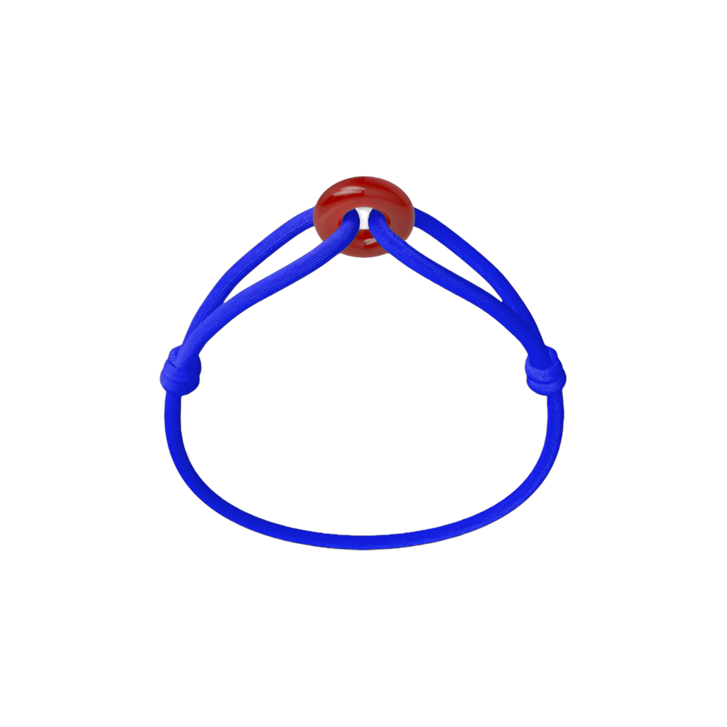 Red Soho Cord Bracelet with Carnelian