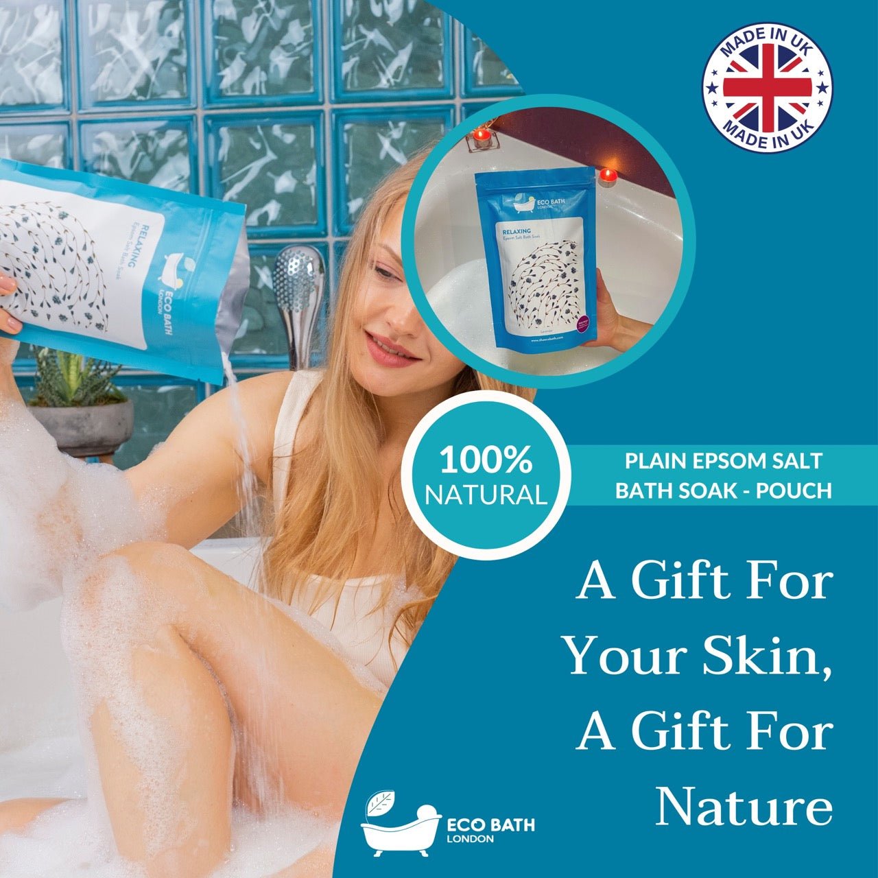 Relaxing Epsom Salt Bath Soak Pouch