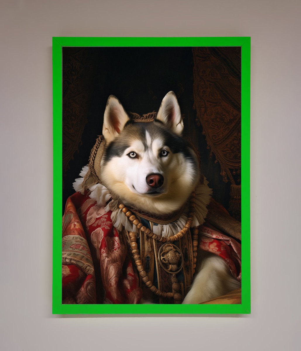 Renaissance Husky Framed Print