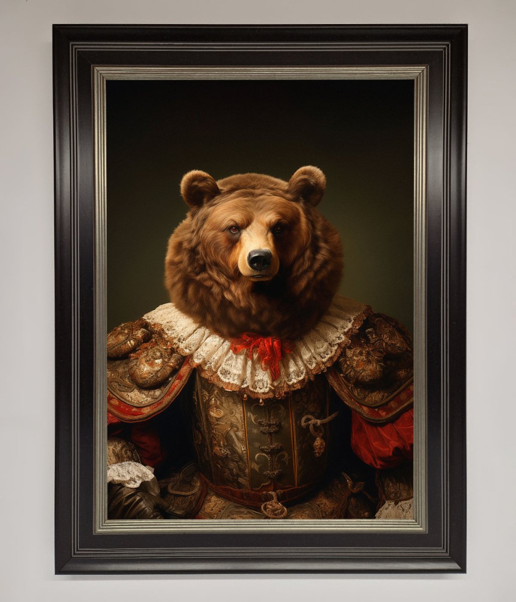 Rennaissance Bear Framed Poster