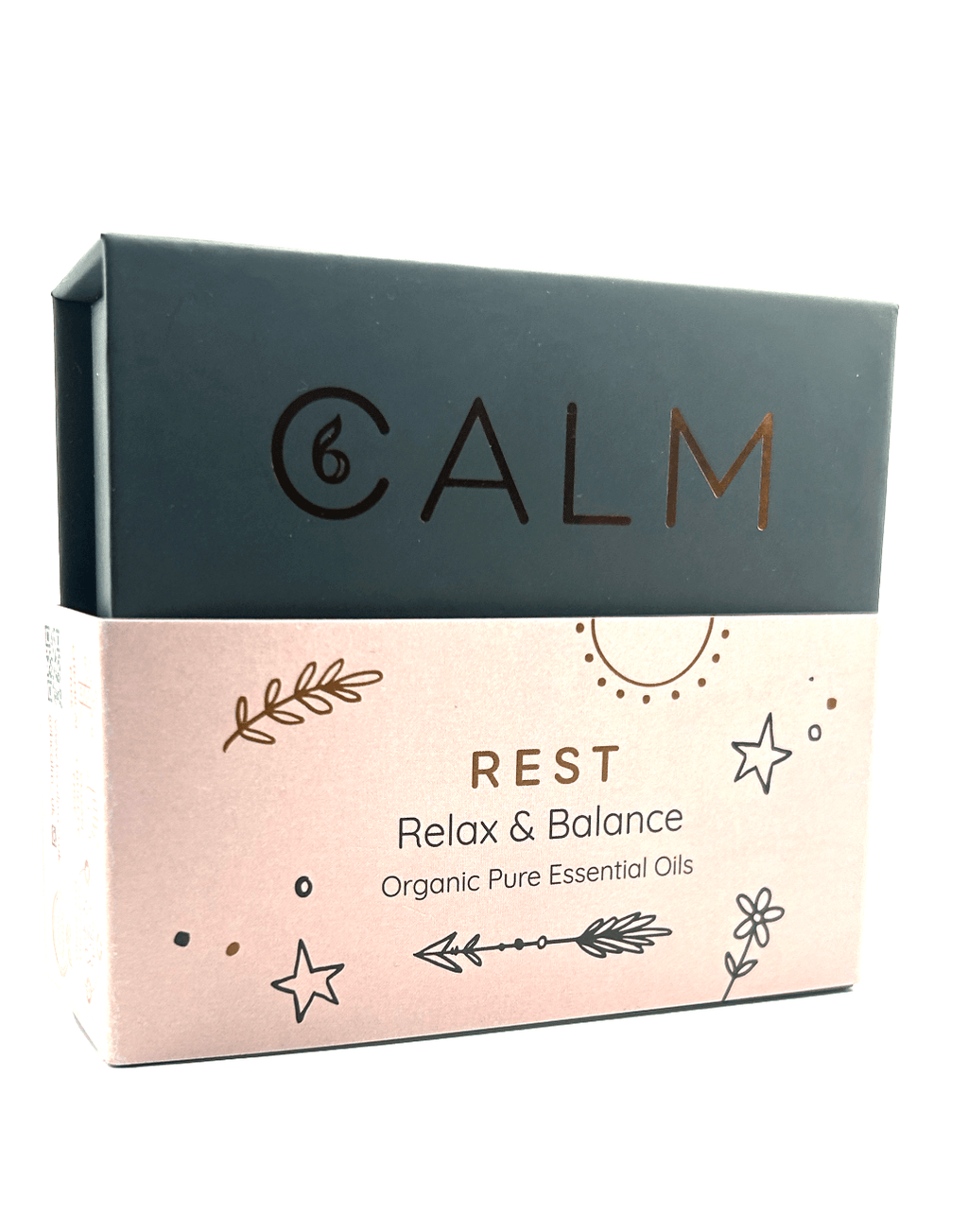 Geo Cut Glass Aroma Diffuser with Rest Calm Oil Set
