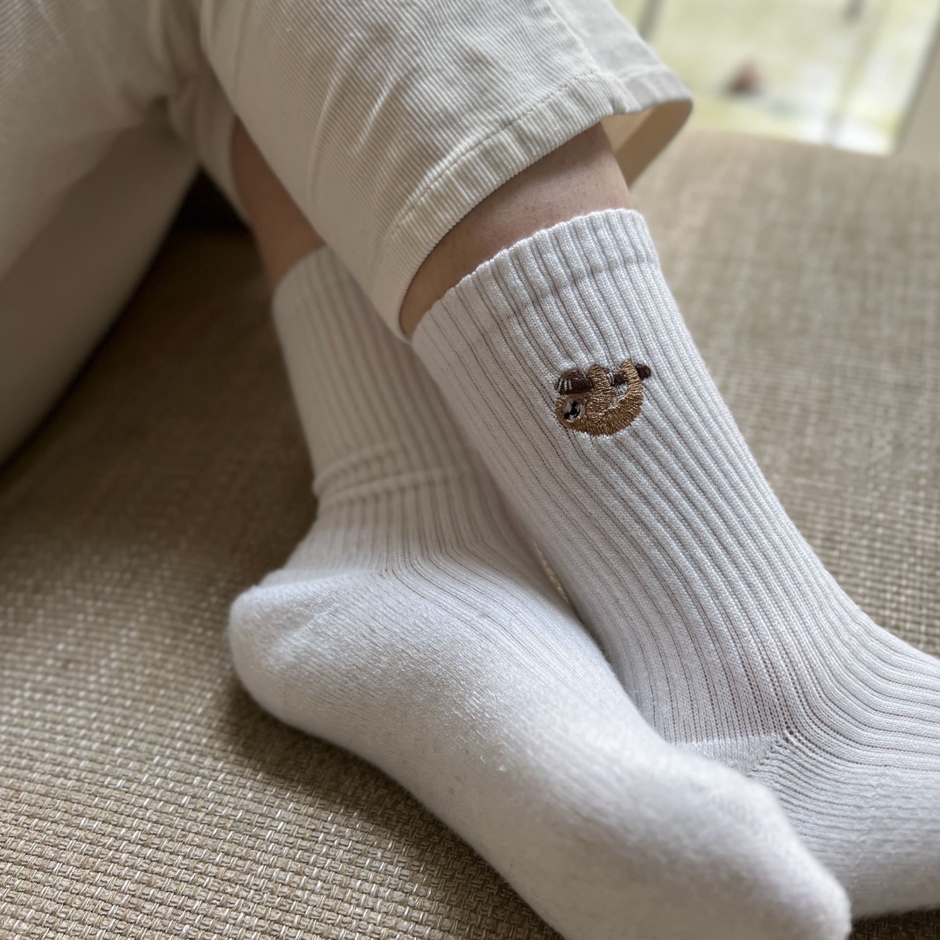 Black and White Ribbed Bamboo Sock Set, 2 Pack