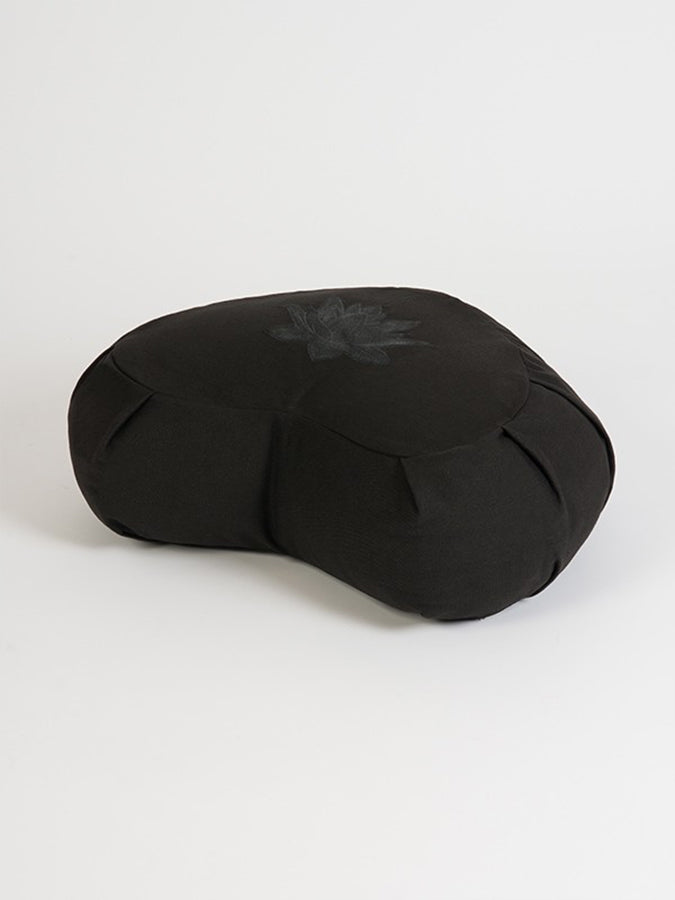 Organic Cotton Crescent Lotus Zafu Buckwheat Meditation Cushion