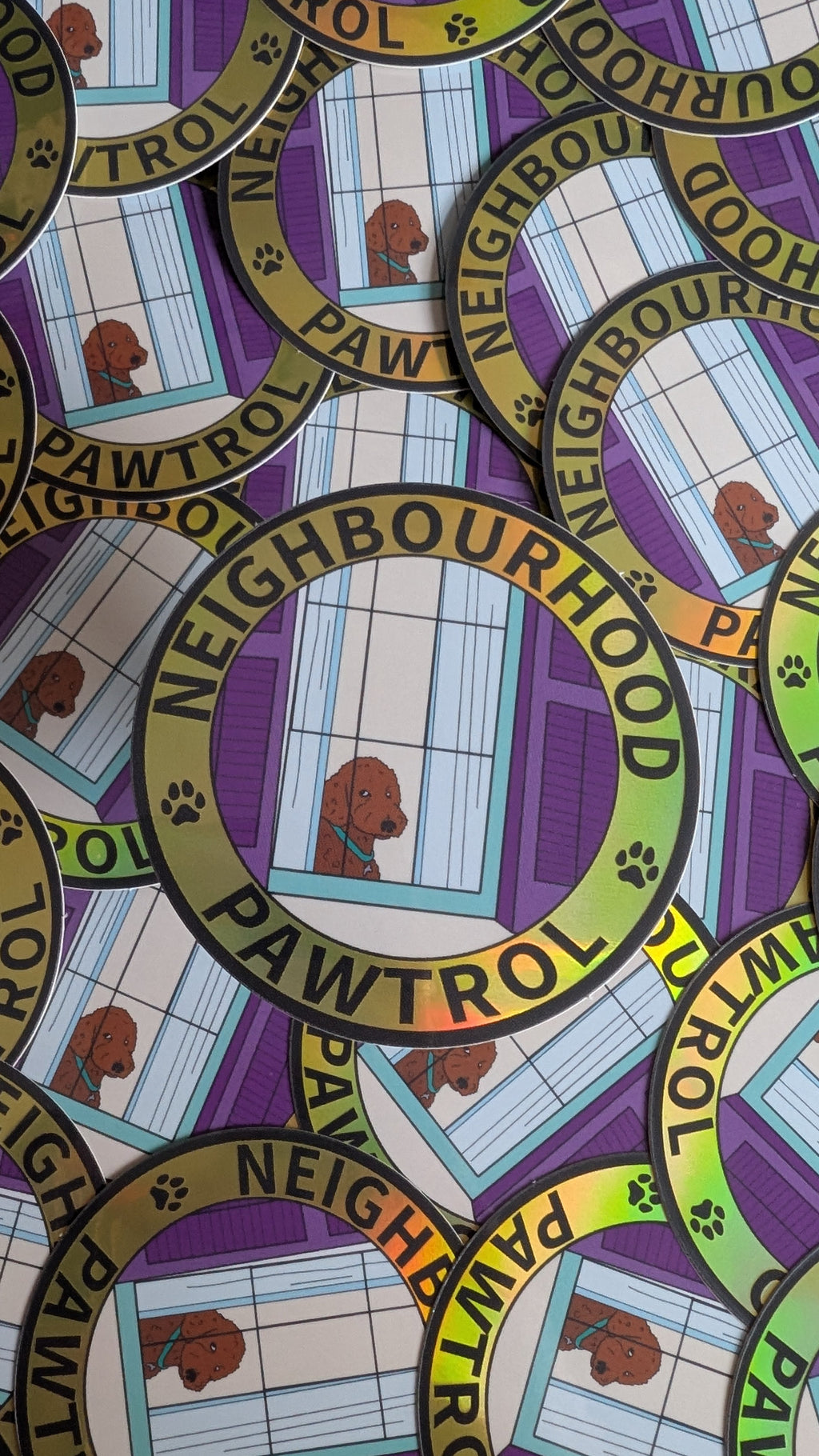 Holographic Pawtrol Vinyl Sticker