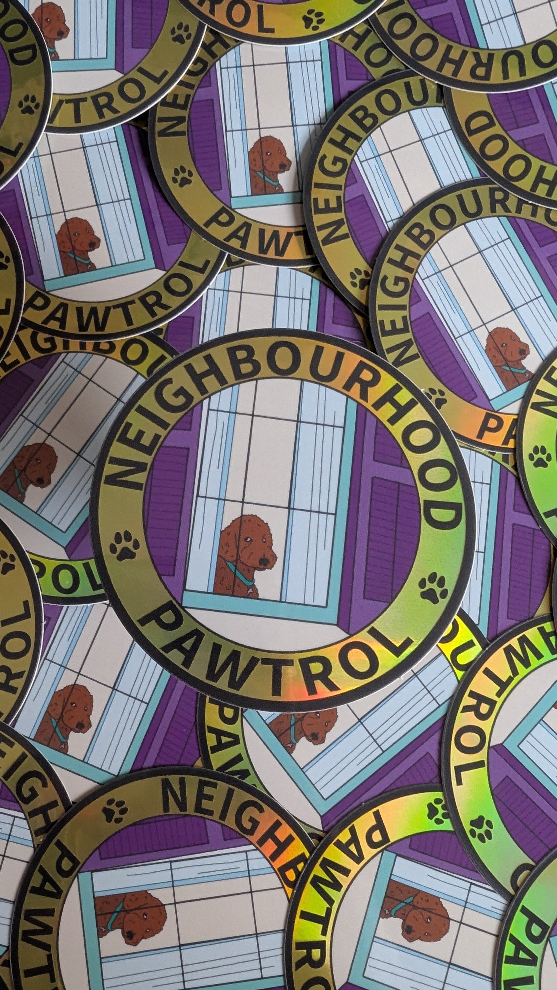 Holographic Pawtrol Vinyl Sticker