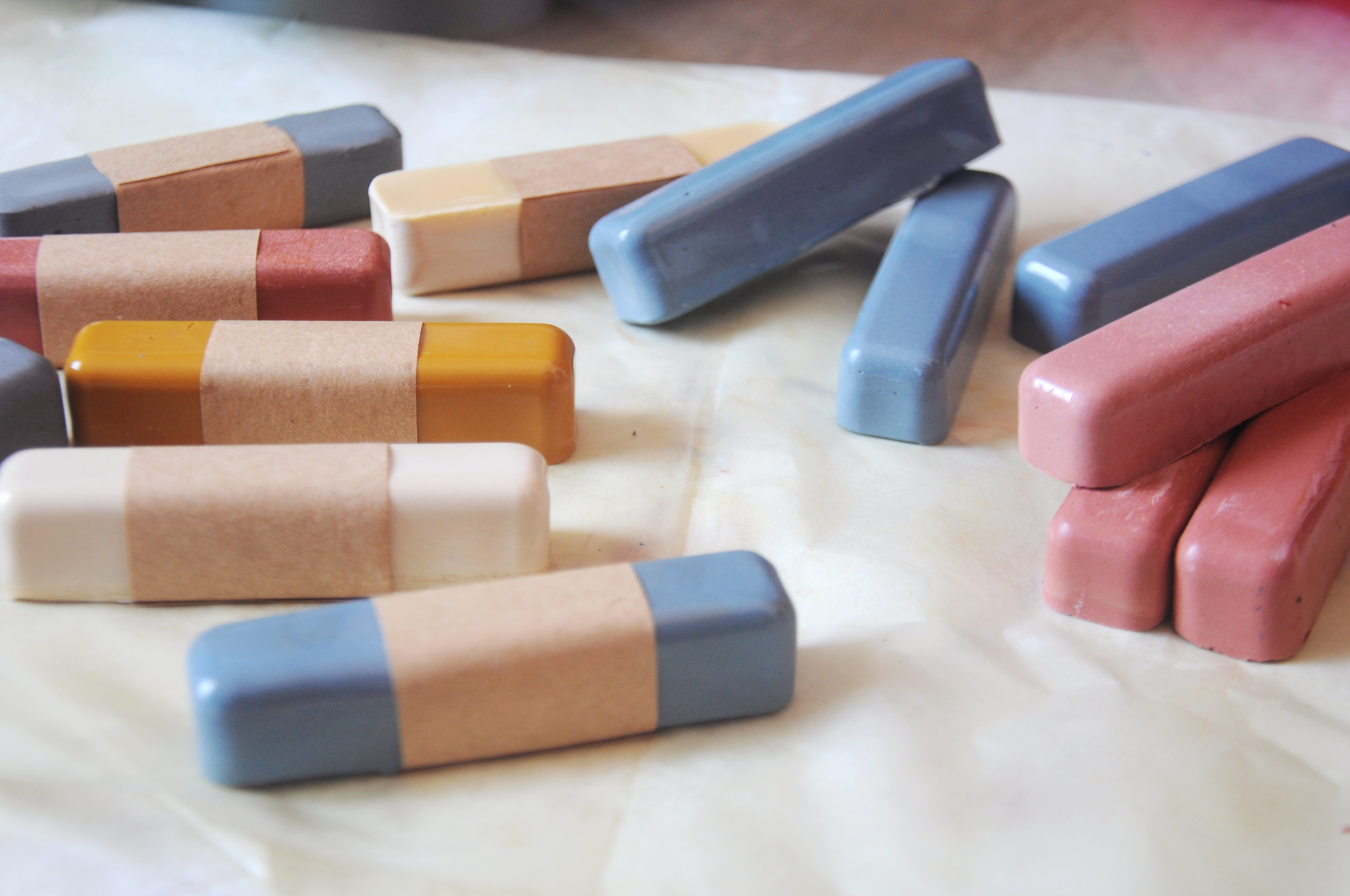 All Natural Beeswax Oil Pastels Set of 8 Soft Pastel Colours