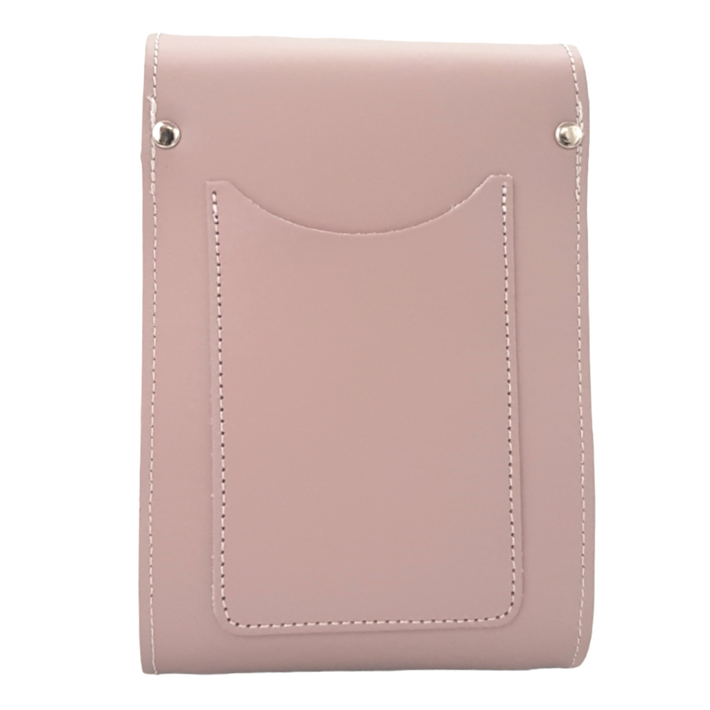 Handmade Leather Festival Phone Bag in Rose Quartz