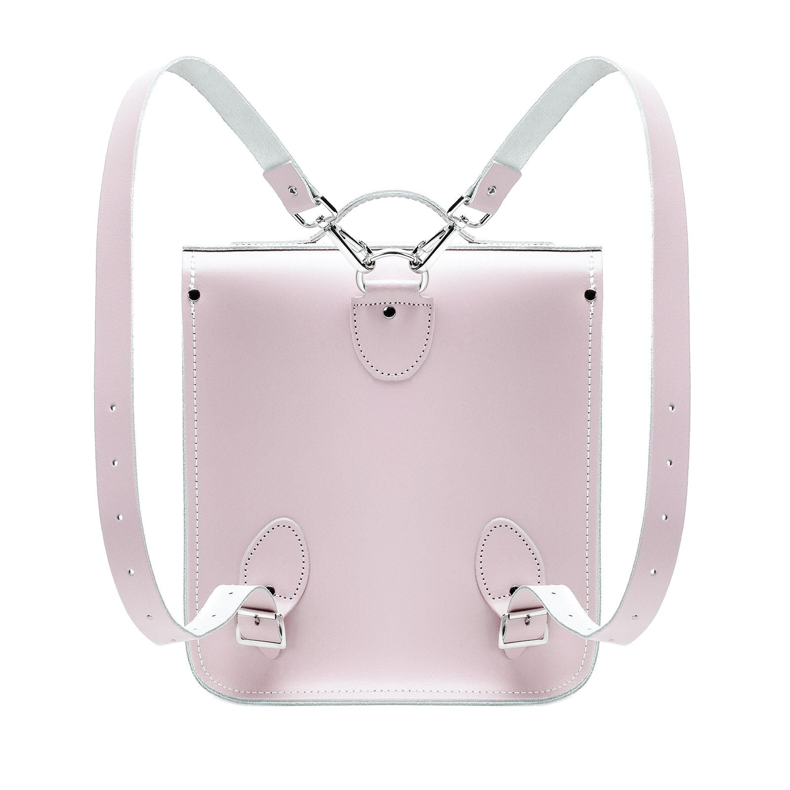Handmade Leather City Backpack in Rose Quartz