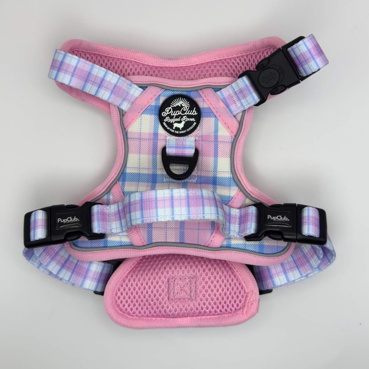 Pink Tartan No Pull Dog Harness