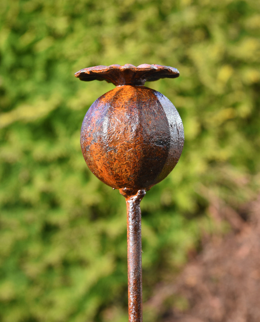 Metal Poppy Seedhead Ornament