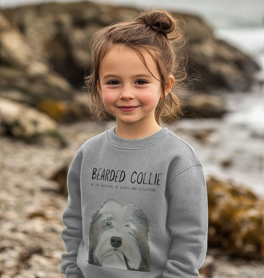 Bearded Collie Kids Sweatshirt in Organic Cotton