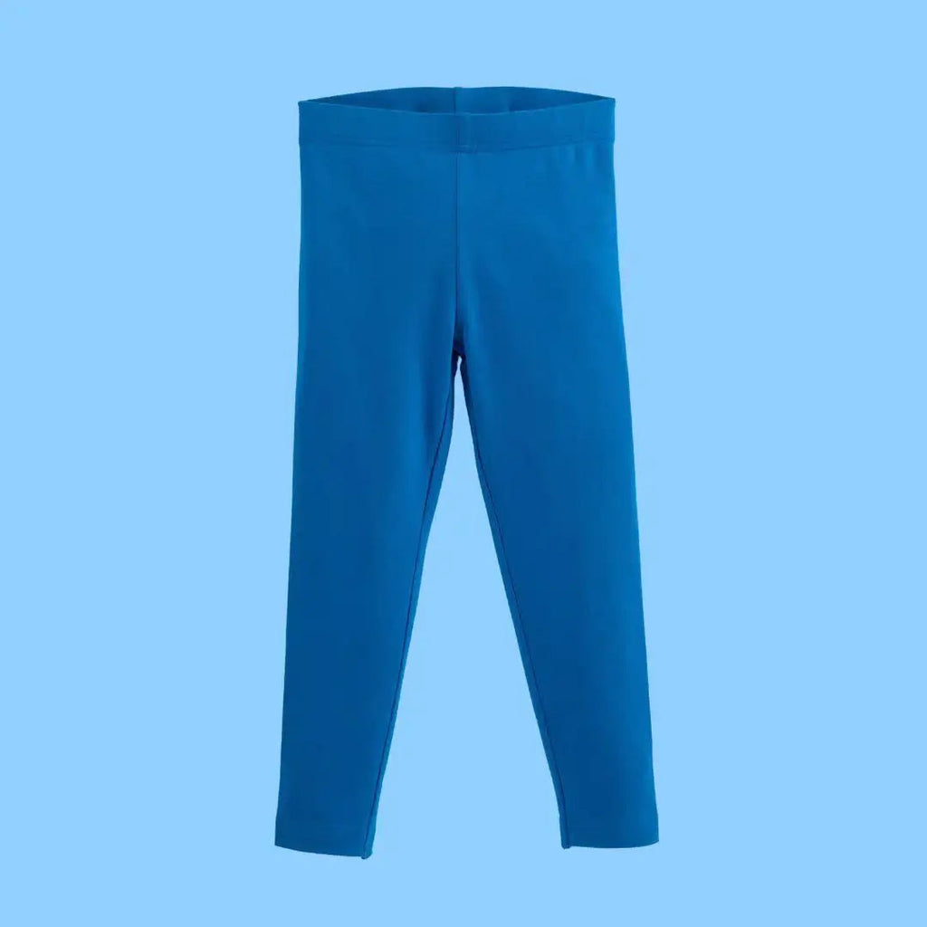 Organic Leggings in Peacock Blue