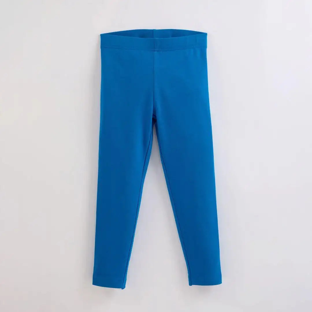 Organic Leggings in Peacock Blue