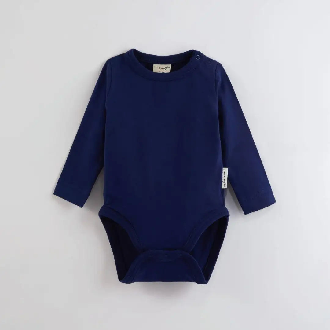 Organic Long Sleeve Vest in Deep Sea Navy