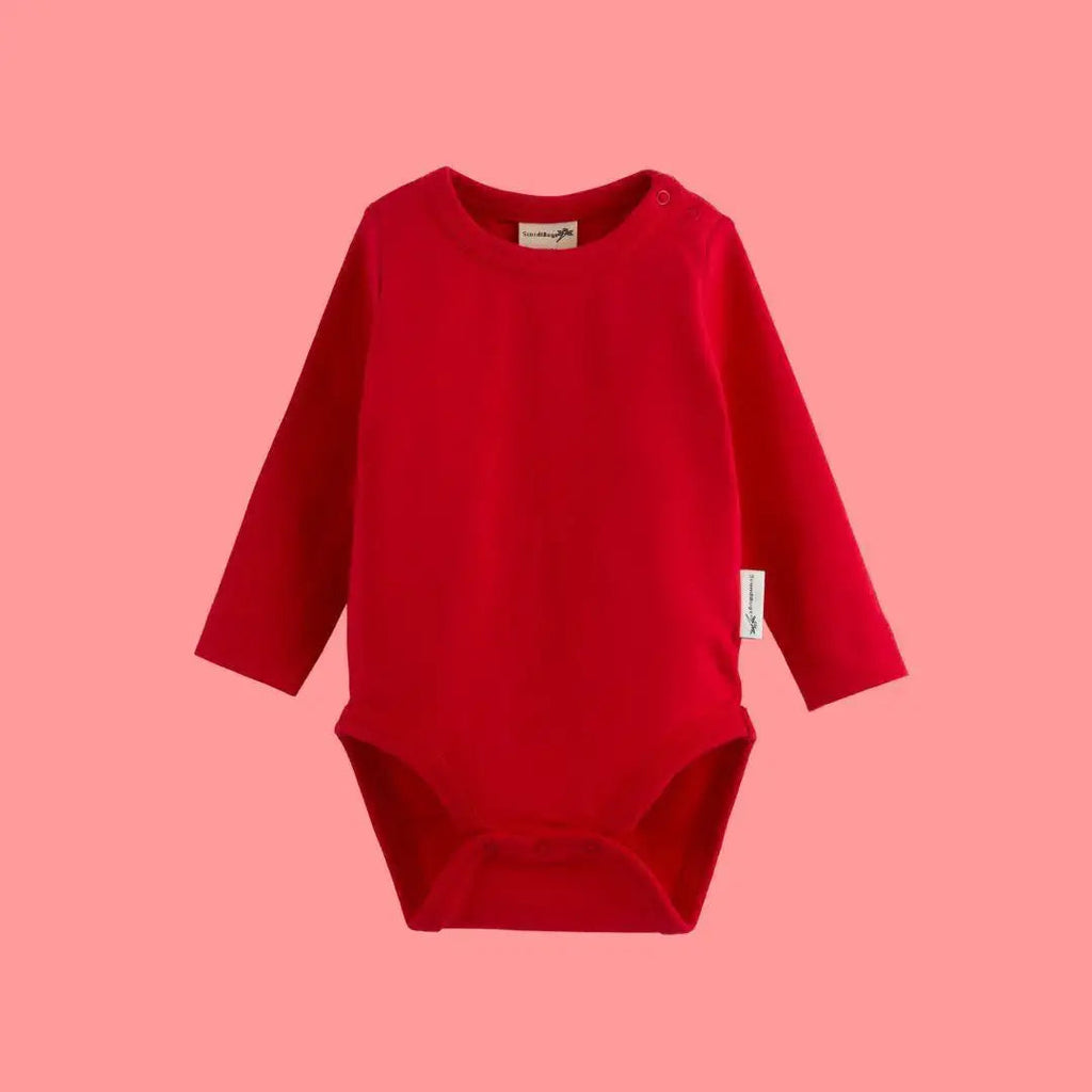 Organic Long Sleeve Vest in Roaring Red