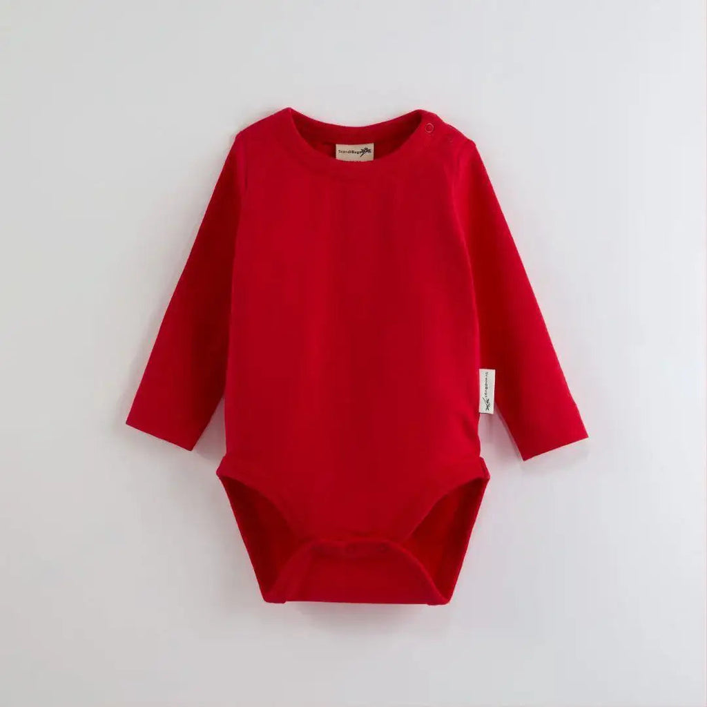 Organic Long Sleeve Vest in Roaring Red