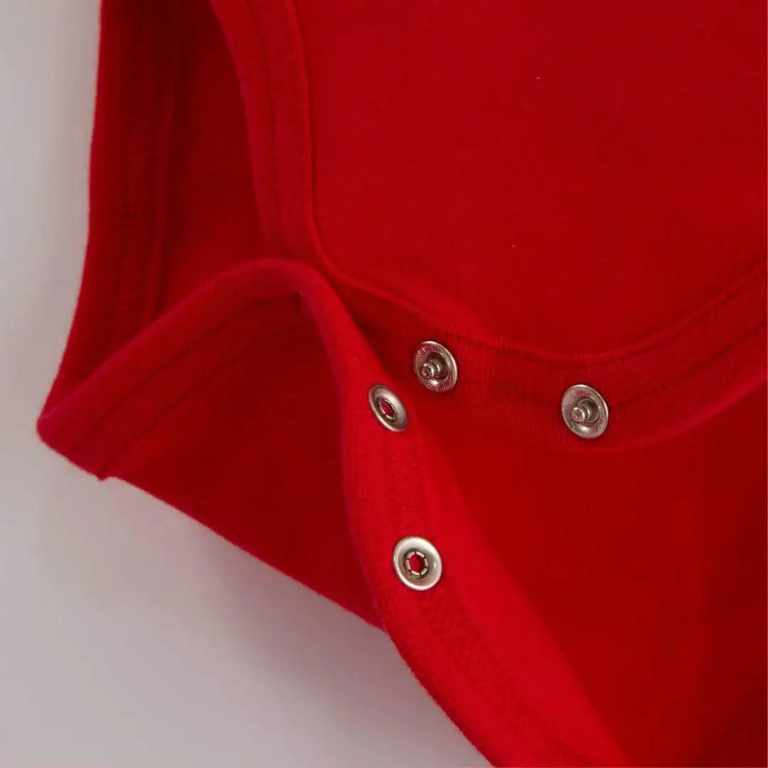 Organic Long Sleeve Vest in Roaring Red