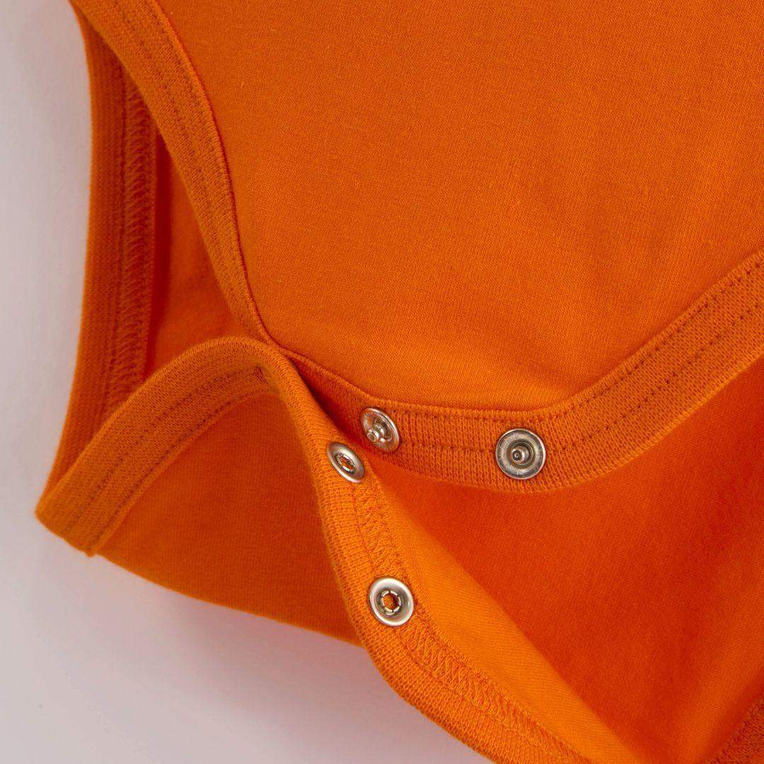 Organic Long Sleeve Vest in Tangelo Orange