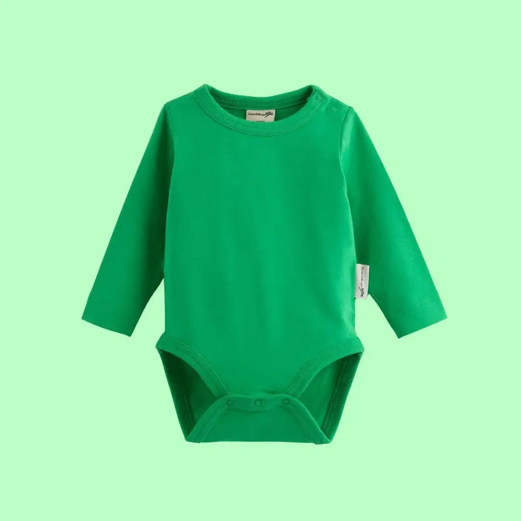 Organic Long Sleeve Vest in Tropical Green