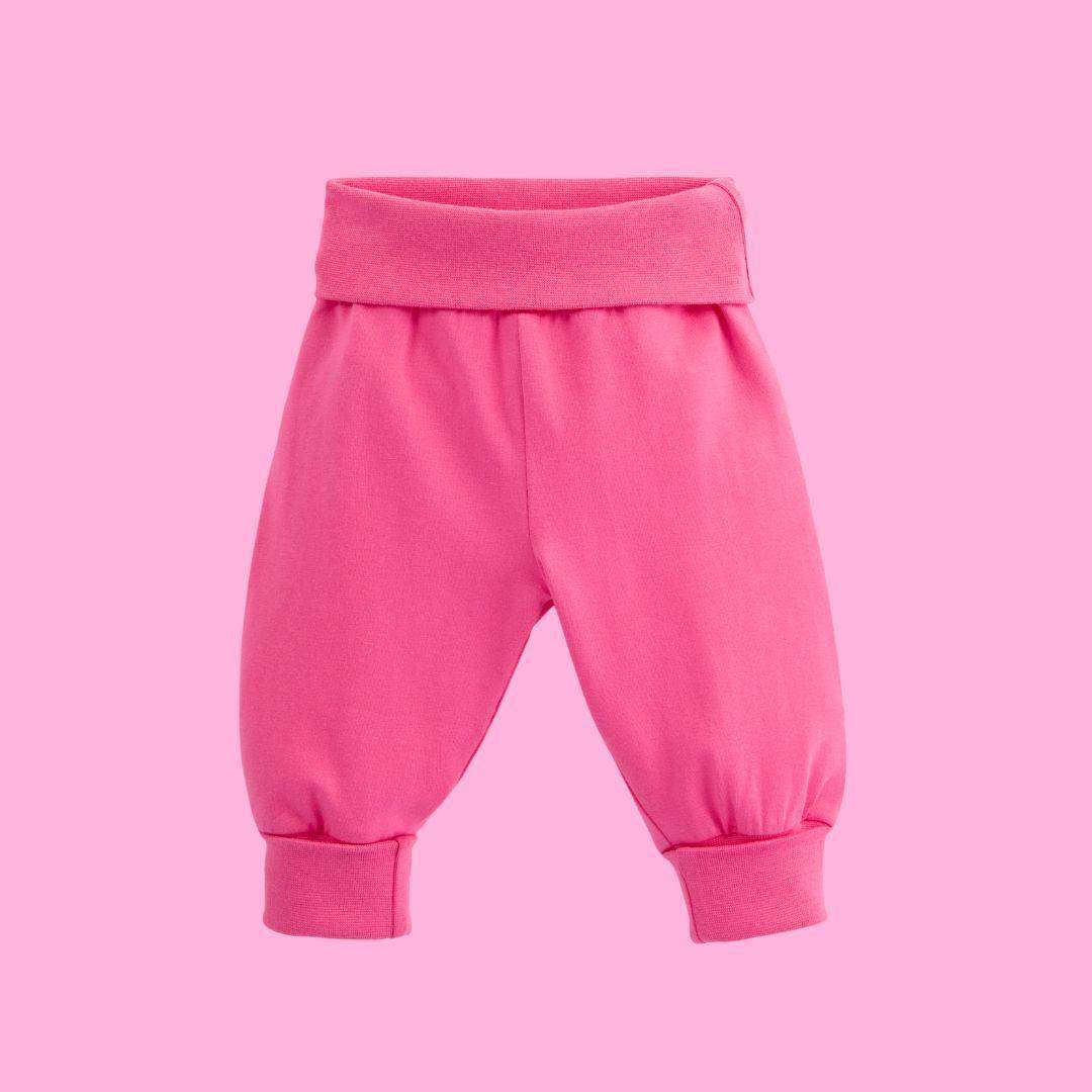 Organic Yoga Pants in Bubblegum Pink