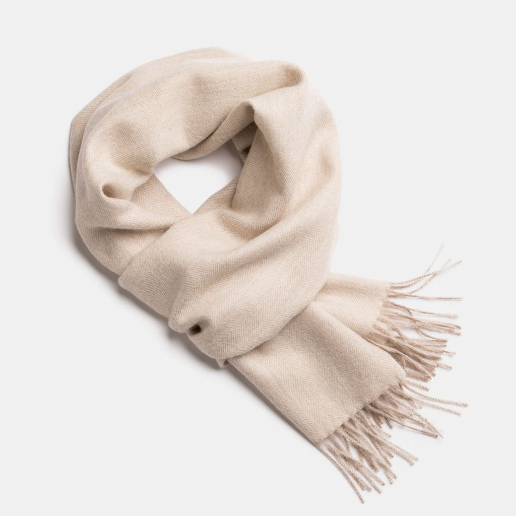 Luxurious Baby Alpaca Scarf – Elegant Fishbone Design by Alpaka at brixbailey.com