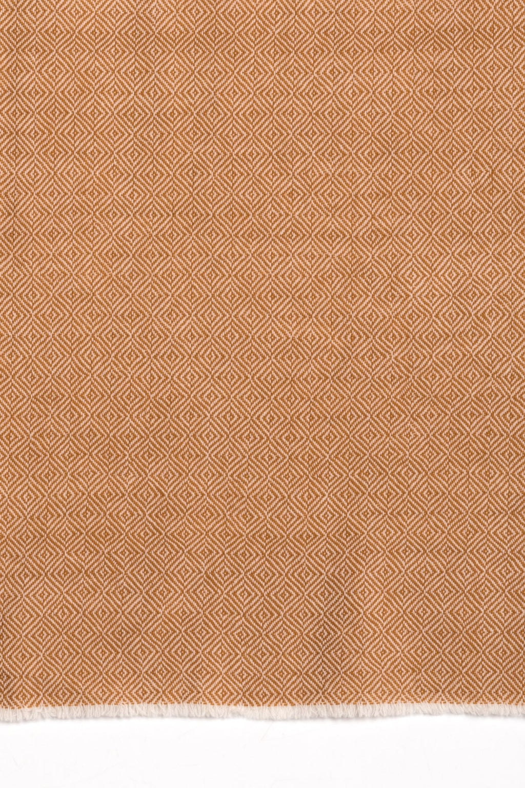 Ochre Diamond Weave Wool Scarf