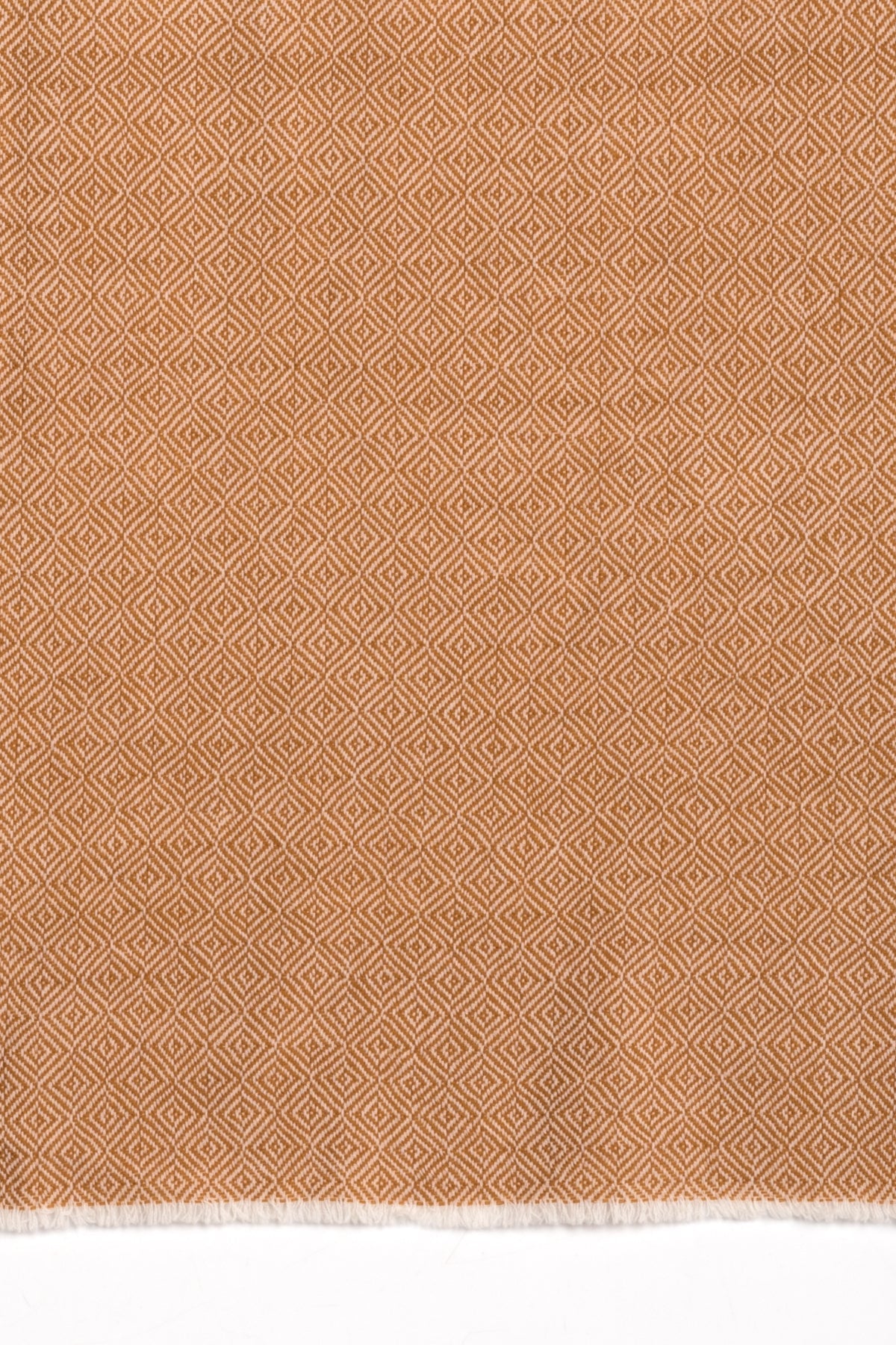 Ochre Diamond Weave Wool Scarf