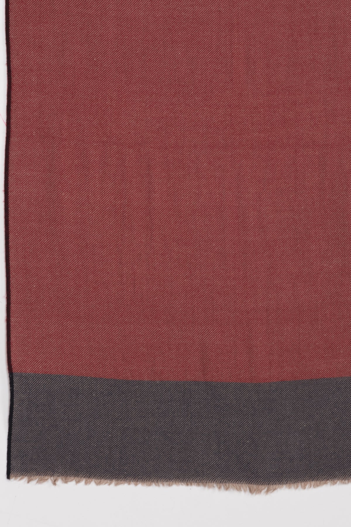Red Navy Twill Weave Merino Wool Scarf