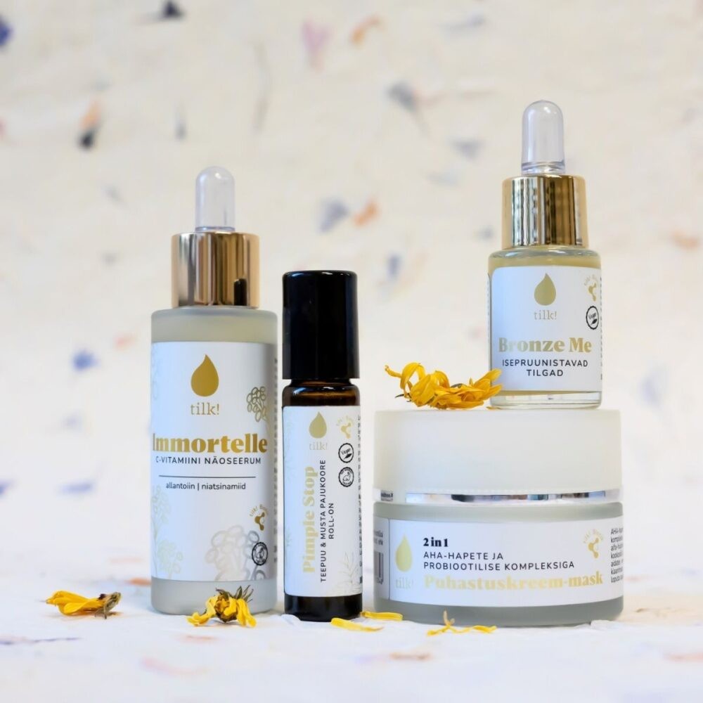 soft golden glow self-tanning drops with hyaluronic acid and algae extract in natural light