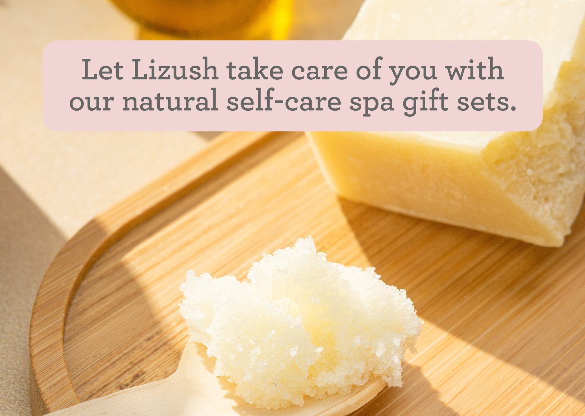 playful close-up of artisan grapefruit body scrub with sea salt crystals glistening