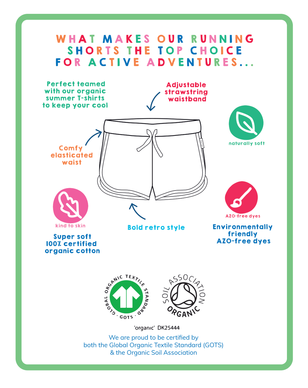 Organic Red Running Shorts